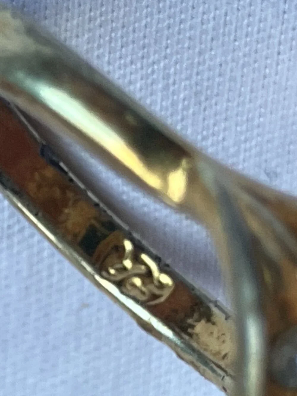 Vintage 925 Gold Vermeil Garnet Bypass Ring Size 9.5 - AS IS / Missing Stones